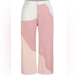 Cider pink and white jeans